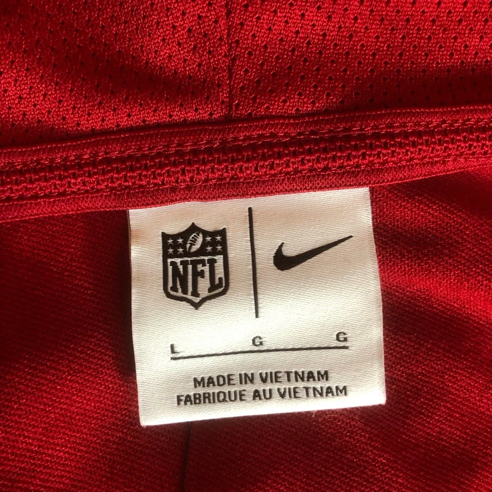 Nike NFL San Francisco 49ers Team Issued PE 1/2 Zip Anorak Jacket Red New